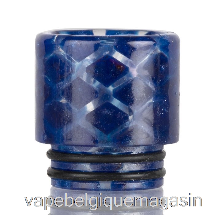 Vape Jetable 810 Drip Tip En Résine Peau De Serpent Transparente Bleu Foncé